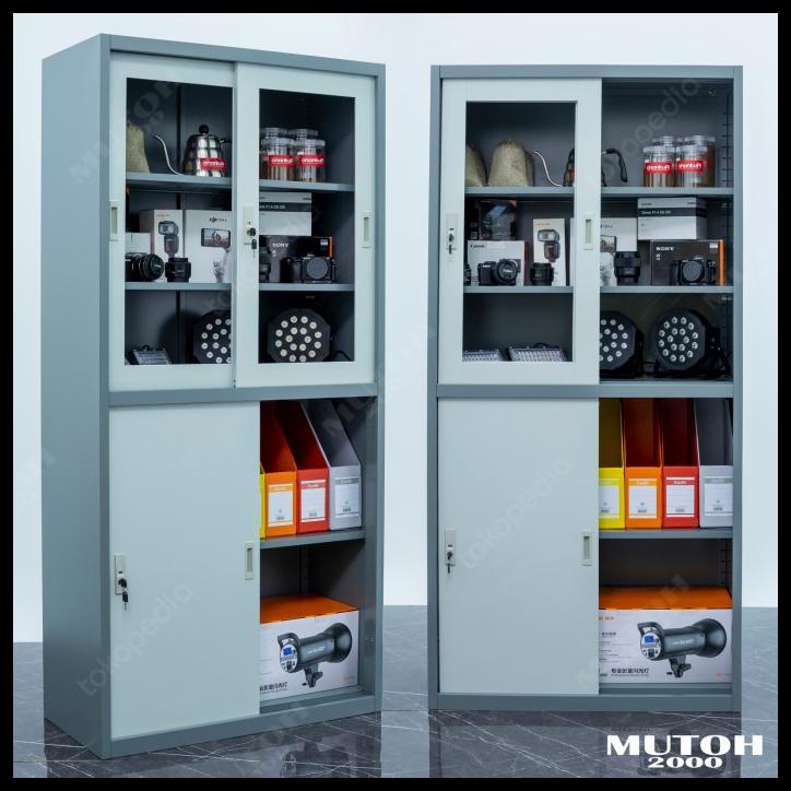 

BEST SELLER !!! LEMARI ARSIP LEMARI BESI FILLING CABINET - PINTU KOMBINASI SLIDING TERLARIS