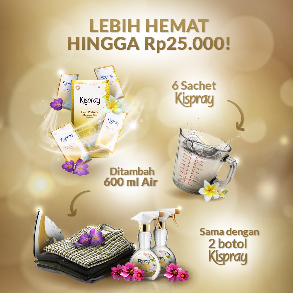 Paket Kispray Glamorous Gold - Pelembut Pakaian