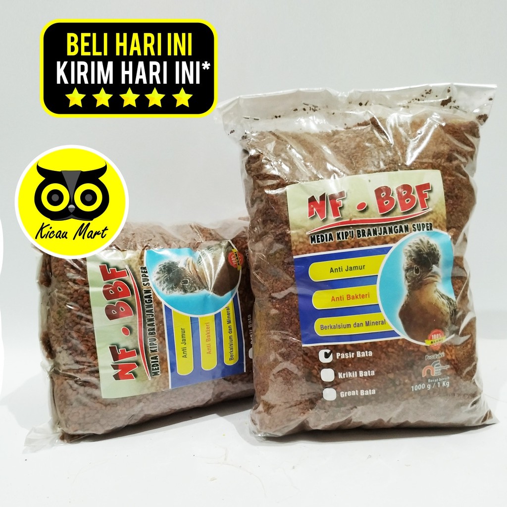 PASIR BATA SERBUK BUBUK MEDIA KIPU SANGKAR KANDANG BURUNG BRANJANGAN 1 KG NF – BBF APBBBBF