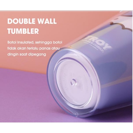SAMONO SC003 380ML ICARER FAMILY DOUBLE WALL TUMBLER FREE STRAP