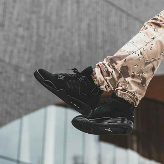 all black retro 4 black cat