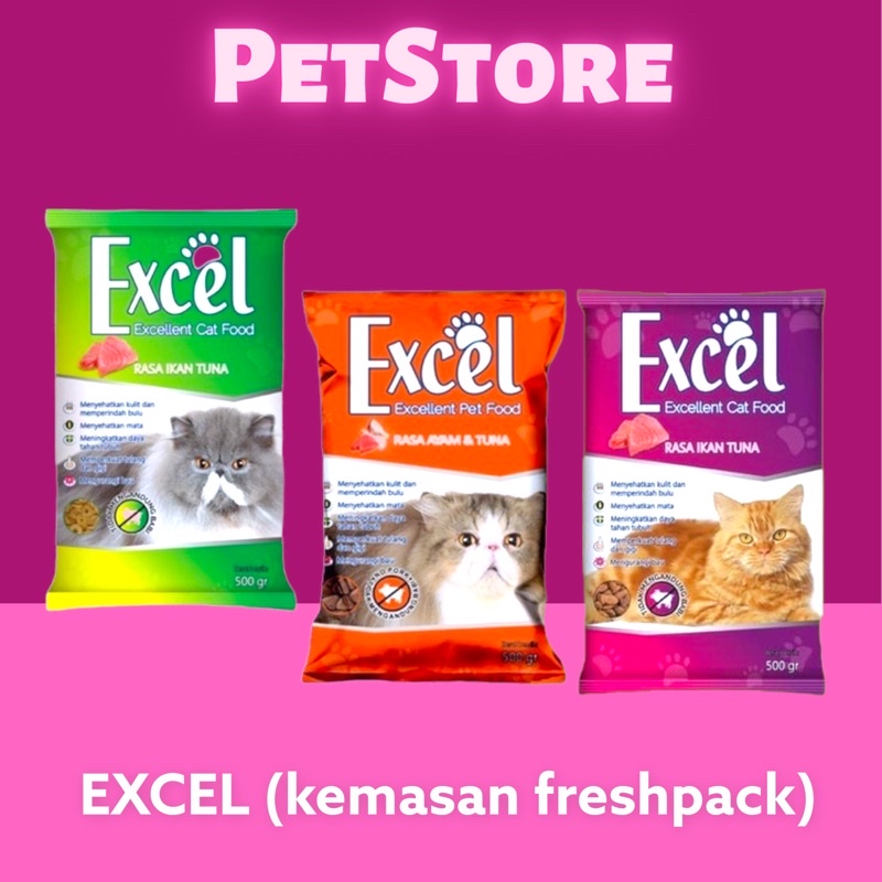 EXCEL Makanan Kucing Kering Adult Fresh Pack