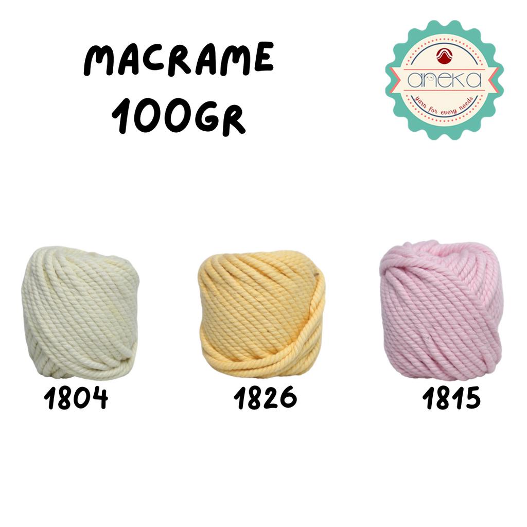 KATALOG - Benang Tali katun/tali macrame makrame warna 100 Gr - 4mm