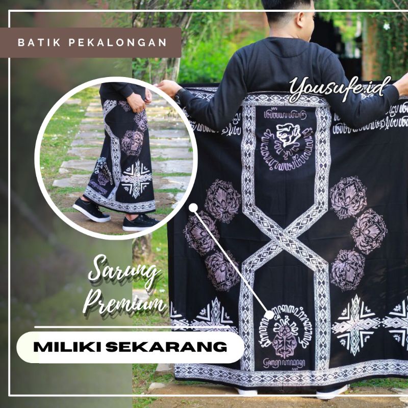 Sarung Batik Cap Motif Wayang Aksara Jawa Premium Katun Halus Bukan Printing COD Batik Pekalongan