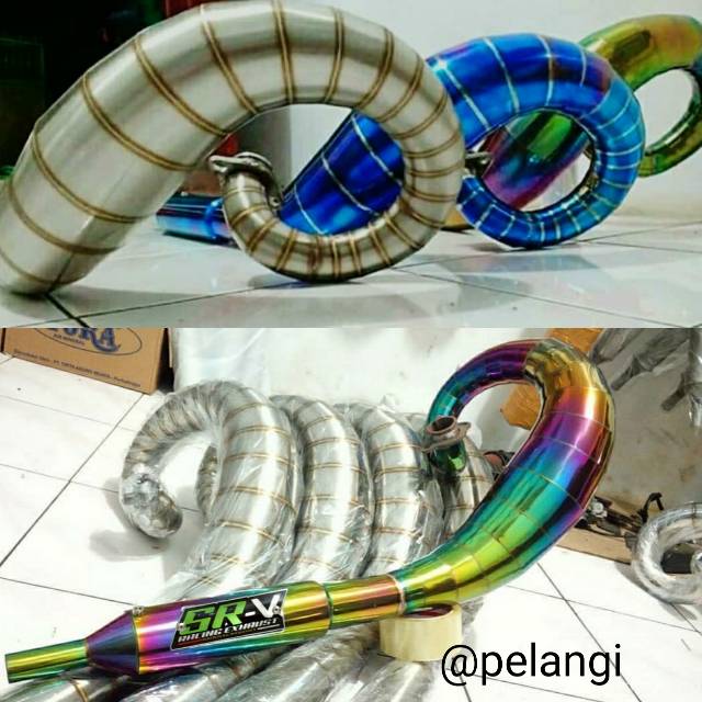 Knalpot rx king lobster udang telo-knalpot rx spesial lobster stenlis pelangi suara garing