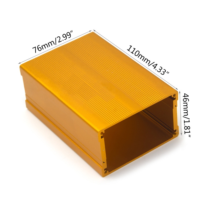Zzz Kotak Enclosure Geser Bahan Aluminum Ukuran 110x46 X 76mm Untuk PCB Board DIY