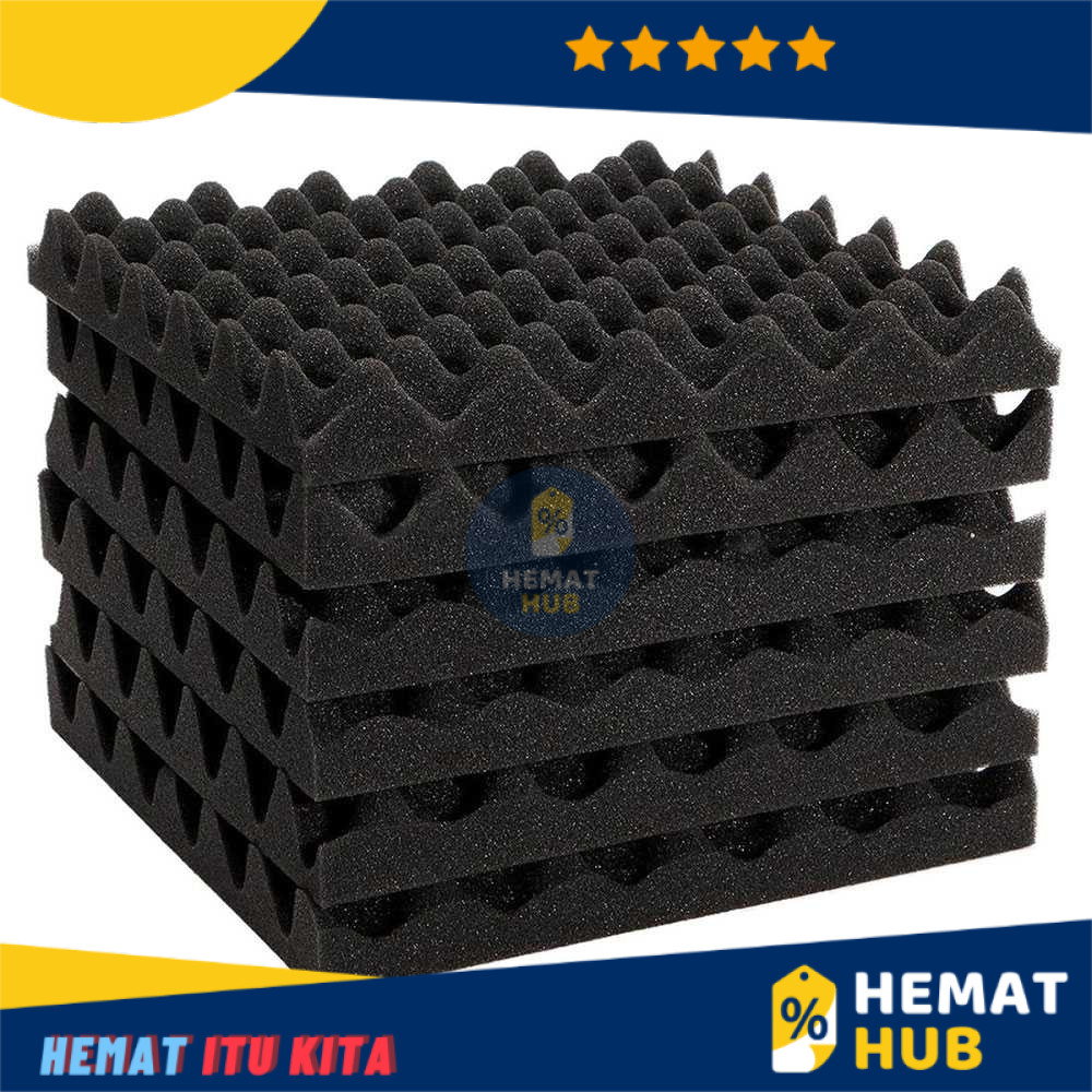 Busa Peredam Suara Ruangan Kedap Soundproof Foam Karaoke Studio Musik 30x30x3CM 6PCS