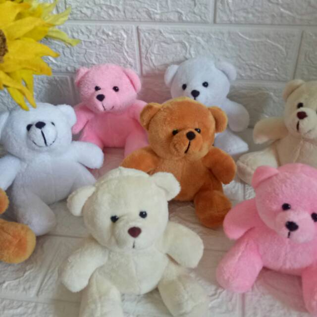 (PREMIUM) Boneka Beruang kecil 12cm, mini bear, doll bouquet buket bunga