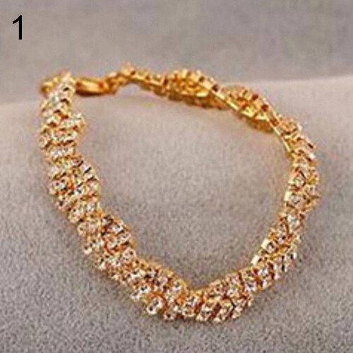 Hu Hu Hu Hu Hu Alat Bantu Pasang Kacamata♡ Gelang Rantai Kristal Bening Lapis Emas Perak Untuk Wanita