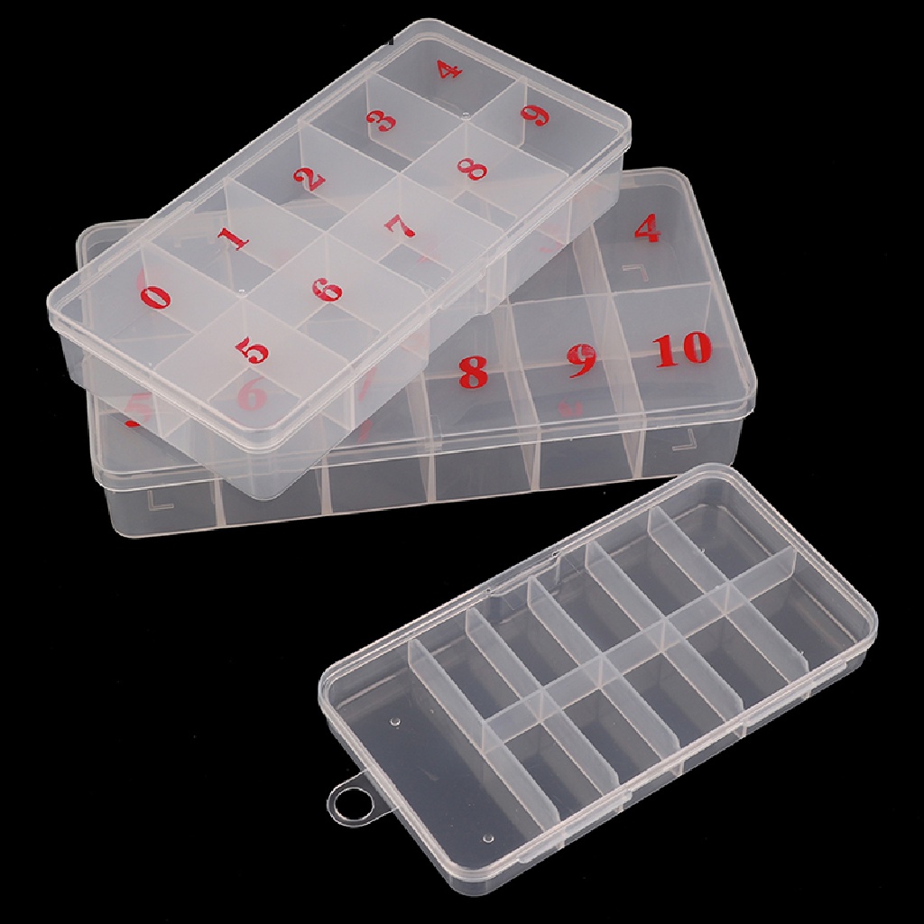 [OOID] 10/11Grids Nail Art Rhinestones Gem Accessories Empty Container Storage Case Box ID