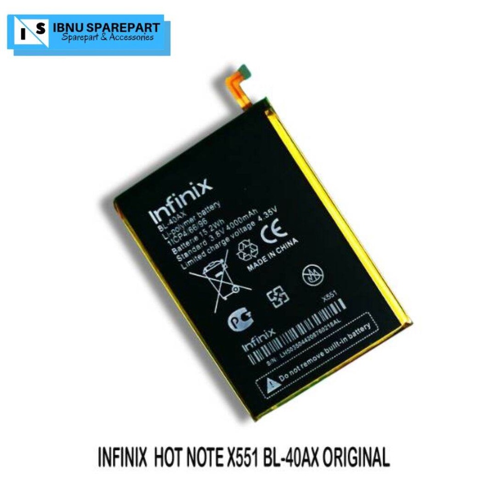 Baterai batre infinix Hot note x551_BL-40AX ORIGINAL