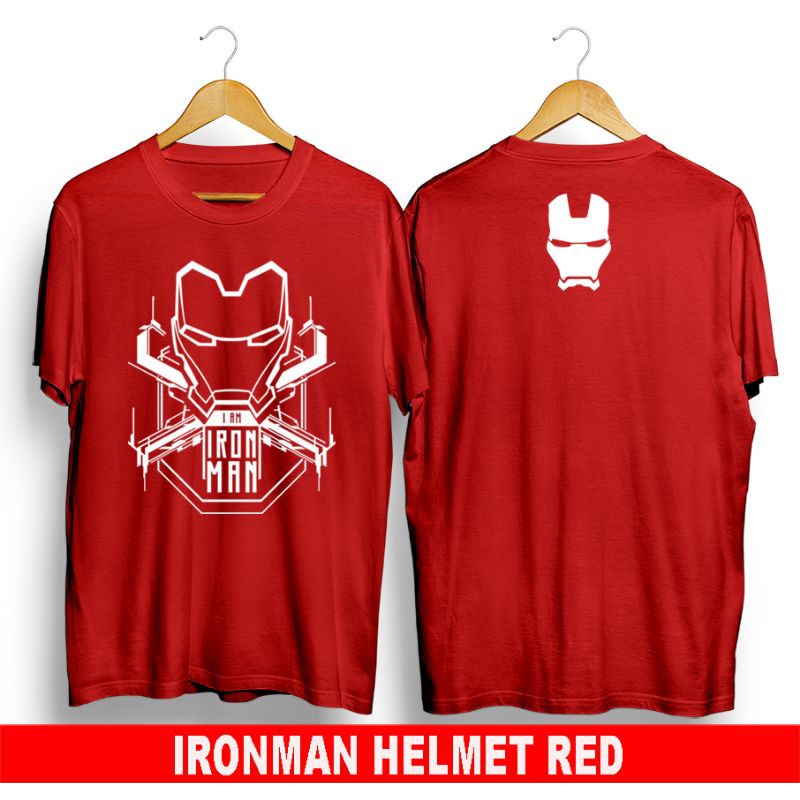 Kaos Iron Man Helmet Red