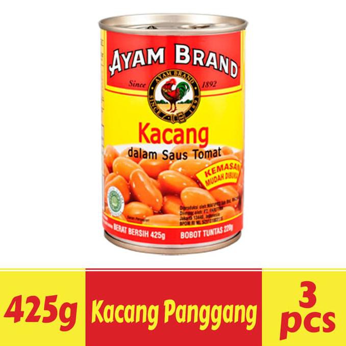 

As470Z Paket Isi 3 Pcs Kacang Panggang Kaleng Saus Tomat 425Gr Sazz