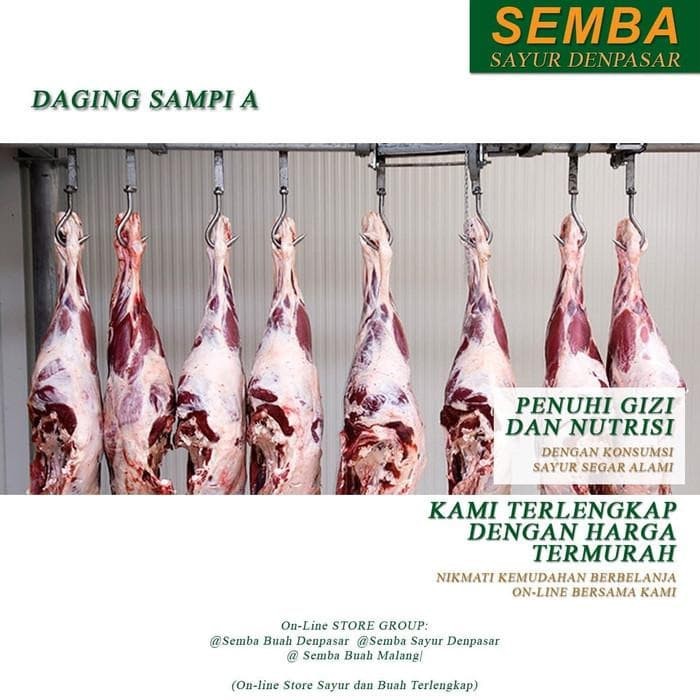 

DAGING SAPI A HALAL lauk DENPASAR BALI sayuran sembako bumbu seafood food makanan murah fresh
