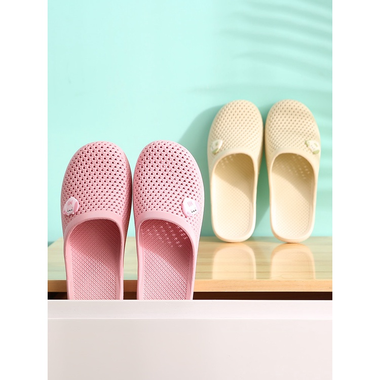 𝗘𝗕𝗦 ✅ COD SA004 Sandal Santai Wanita Rubber Lubang Lubang Kecil Warna Kamar Mandi Dapur Simple