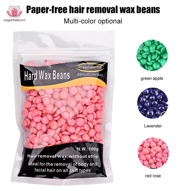 100g No Strip Depilatory Film Hard Wax Beans Clear Soy Body Hair Removal Beans Shopee Indonesia