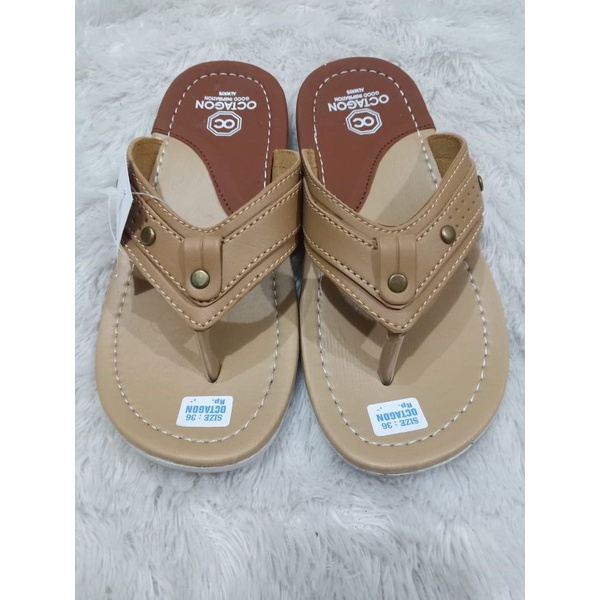 sandal jepit jahit anak laki laki besar semi kulit - flip flop cowok tanggung ringan murah