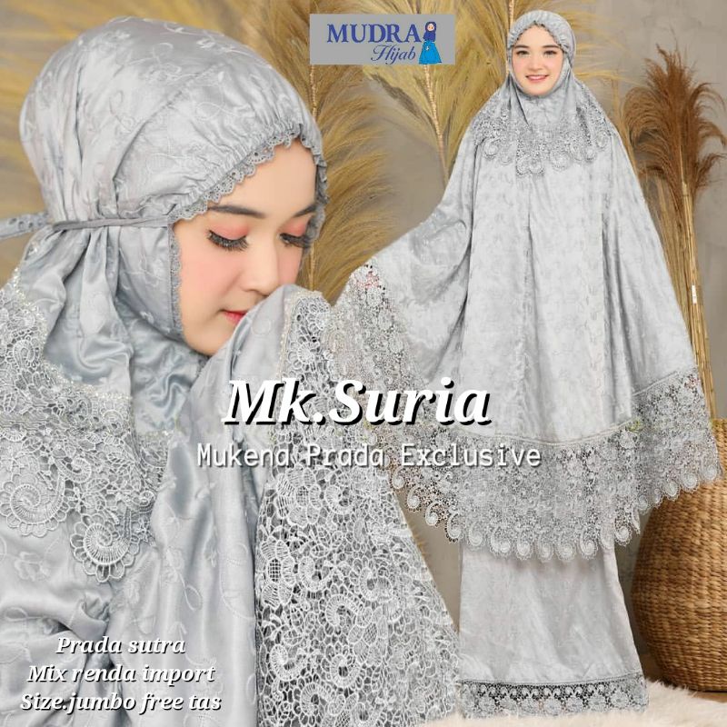TERBARU TERMURAH 100% ORIGINAL MUKENA SURIA BY MUDRA HIJAB DI JAMIN REAL PICTURE | DI JAMIN BAHAN AD