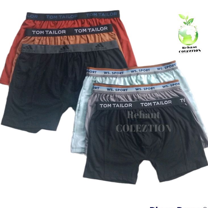 6 pcs celana dalam pria boxer kualitas premium