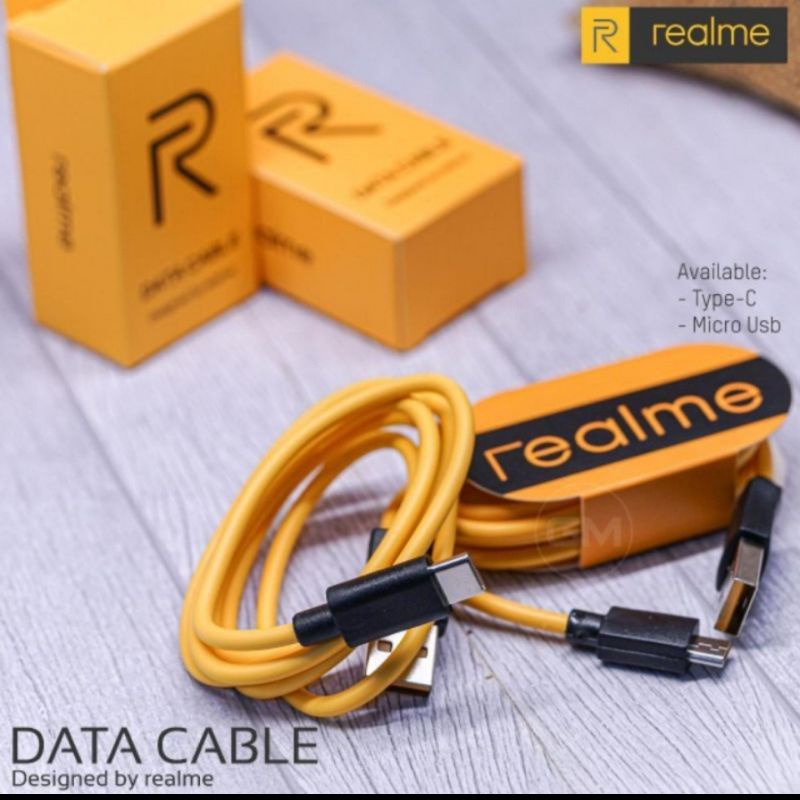 Kabel Data Cable data Realme Fast Charging Micro Usb &amp; Tipe C Original Garansi Uang Kembali