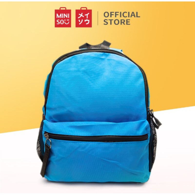 Tas punggung Backpack Biru Original Miniso