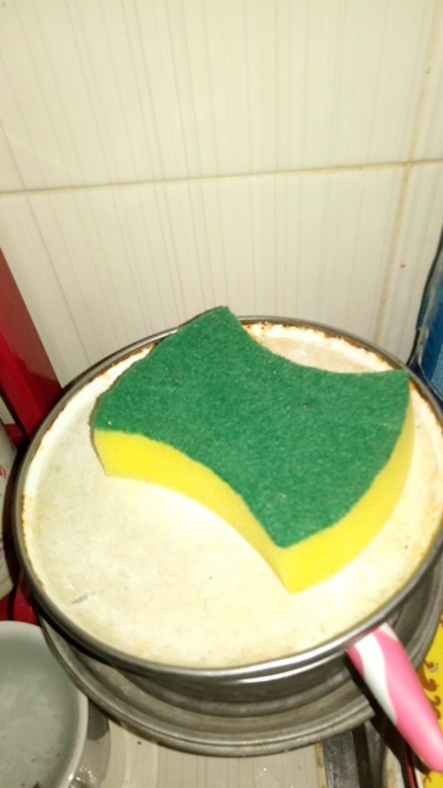 [checkout Rp1000] 1pcs Kitchen High Density Sponge Dishwash Wipe Fiber Scouring Pad/bowl Pot Scouring Supplies Clean Rub Cleaning Tools