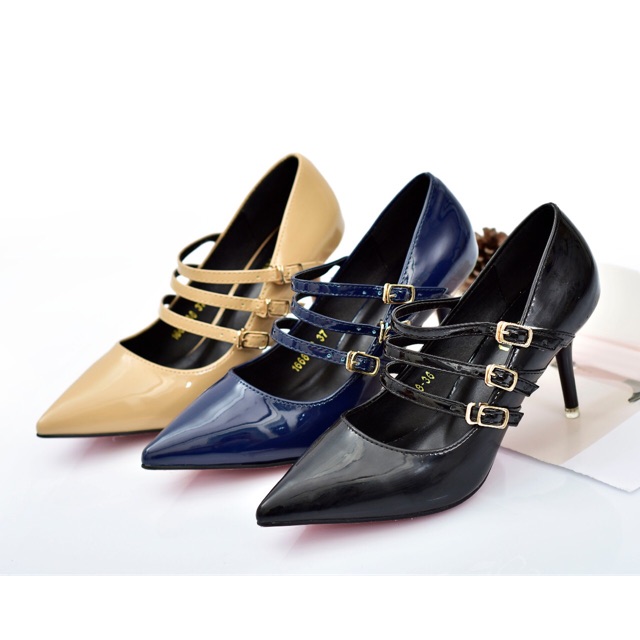 NEW Design Shoes For Ladies Fashion #1668-36 MiuMiu Fashion Shoes Smooth Soft Leather Hardware Black