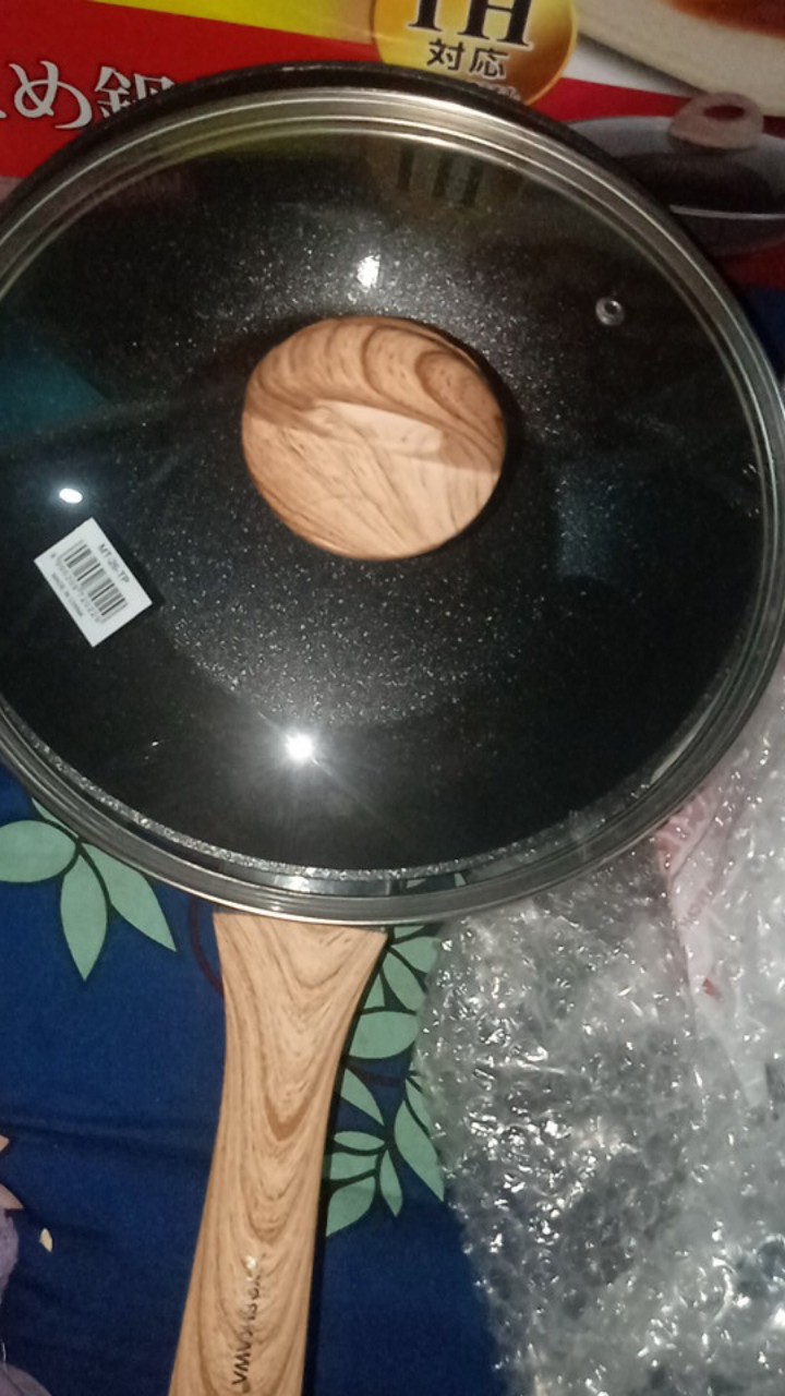 Wajan Marble Dengan Tutup Yoshikawa 26 Cm Mt-26-tp