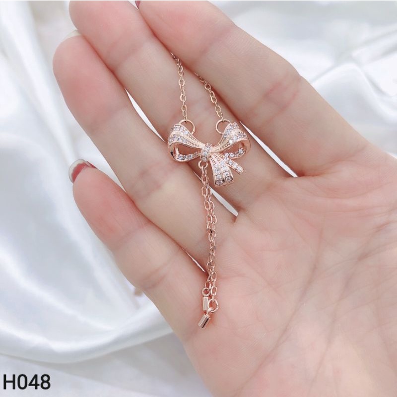 kalung titanium fashion pita Rosegold anti karat&amp;alergi