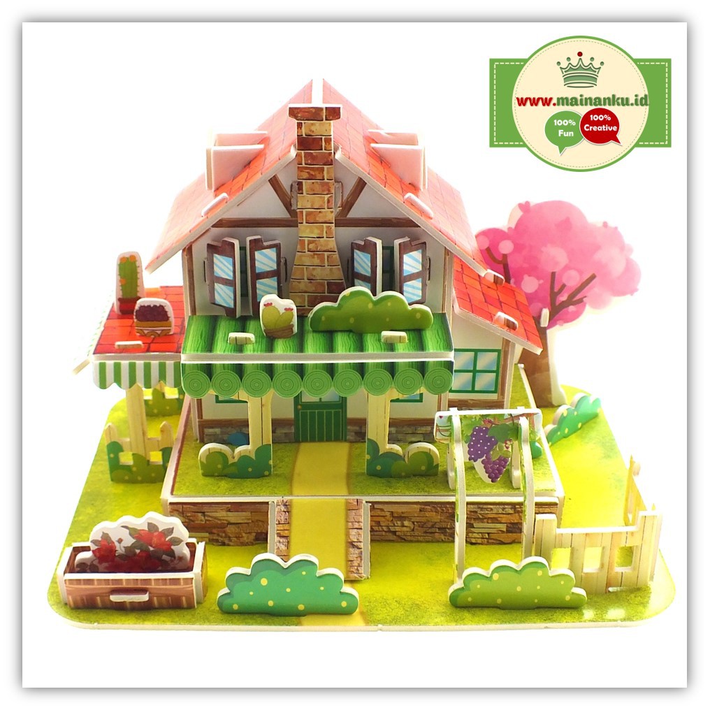 Mini 3D Puzzle GARDEN HOUSE | Kado Anak Sekolah | Hadiah Anak 1690-40