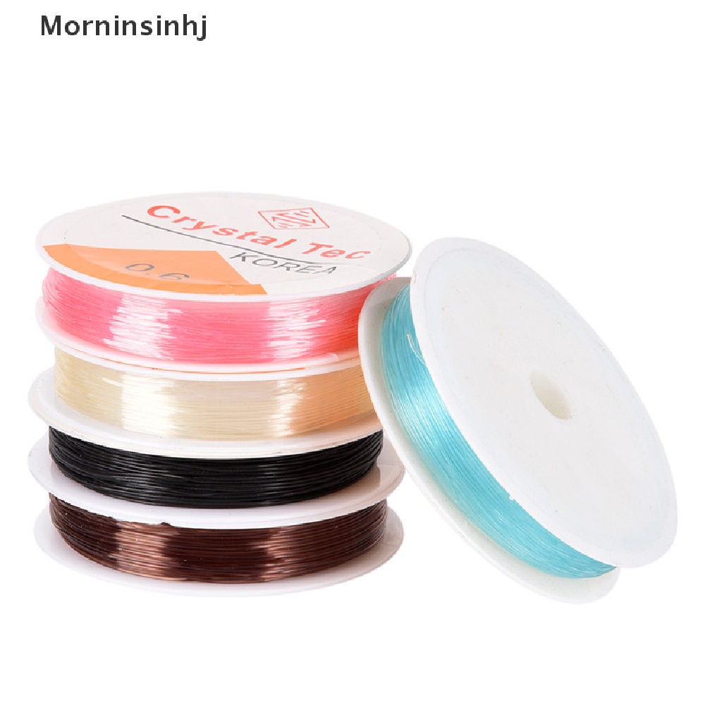 Mornin 1Roll Elastis Stretch Manik-Manik String Cords Kawat Membuat Perhiasan Benang 0.6mm id