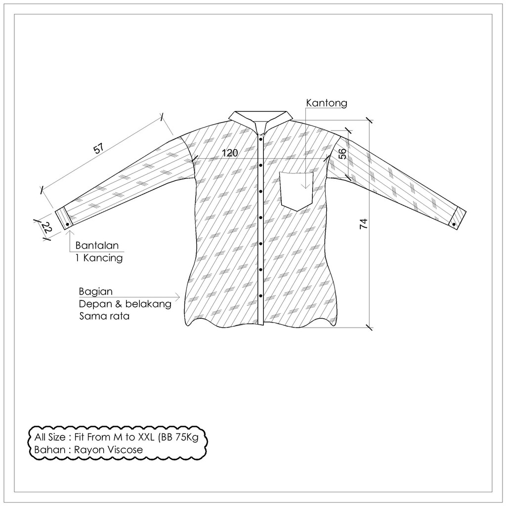 Kemeja Wanita Terbaru Busui LD 120 Bahan Rayon viscose-1