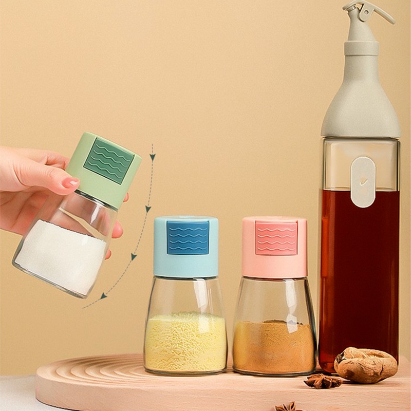 Botol Dispenser Garam / Bumbu Masak Bahan Kaca Transparan Ukuran 180ml