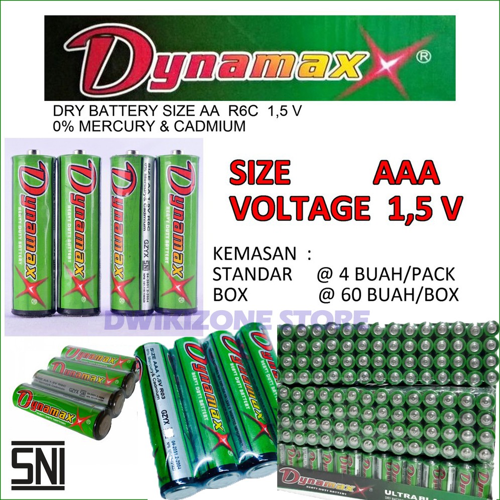 [DZS] BATTERY AAA A3 DYNAMAX BATERAI MAINAN BATTERAI MURAH BONEKA TALKING 1.5V 1.5 1,5V V