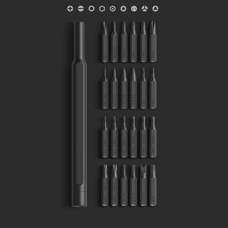 G8A xzante wiha obeng set magnetic bits 24 in 1 - w24 - gray Or-i