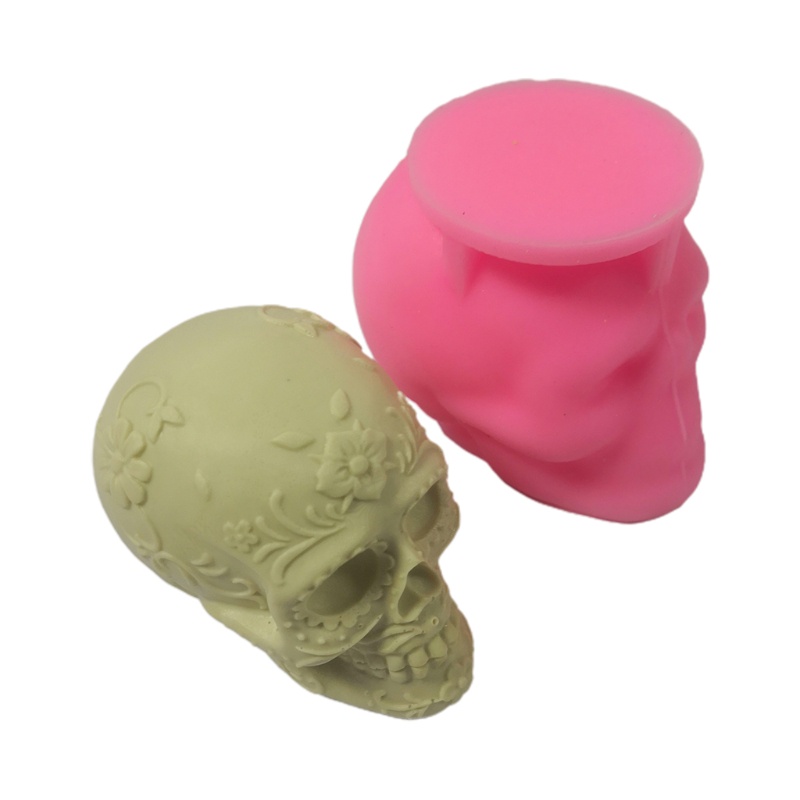 SIY  Small Flower Skull Shape Silicone Mold for DIY Decoration Making Soap