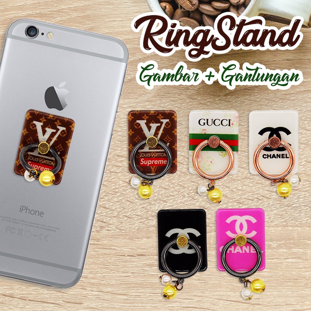 RING STAND GAMBAR PLUS GANTUNGAN RING STAND HOLDER PLUS GANTUNGAN