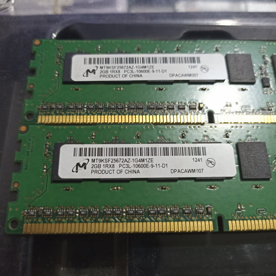 RAM SERVER DDR3 2GB 1Rx8 PC3L-10600E ECC UDIMM MICRON HP 647656-071