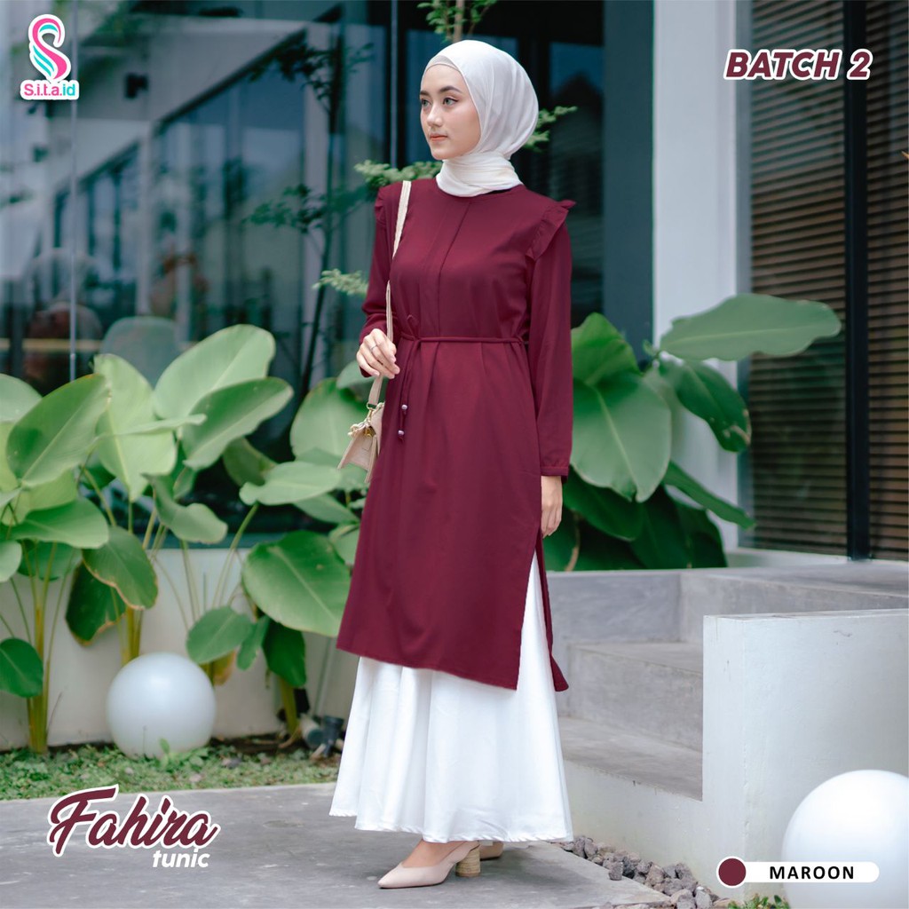Tunik wanita - Tunik terbaru - Tunik Polos - Tunic Fahira By Sita.id
