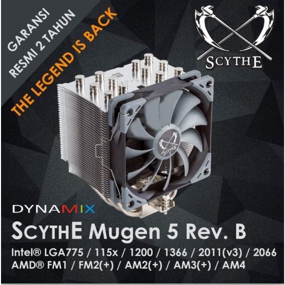 CPU Cooler Scythe MUGEN 5 Rev.B GARANSI RESMI | Mugen5 Cooling Fan GARANSI RESMI