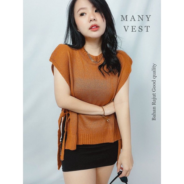 MDLV ~ BG MANY VEST TALI // ATASAN RAJUT CEWEK // BAJU RAJUT // FASHION WANITA