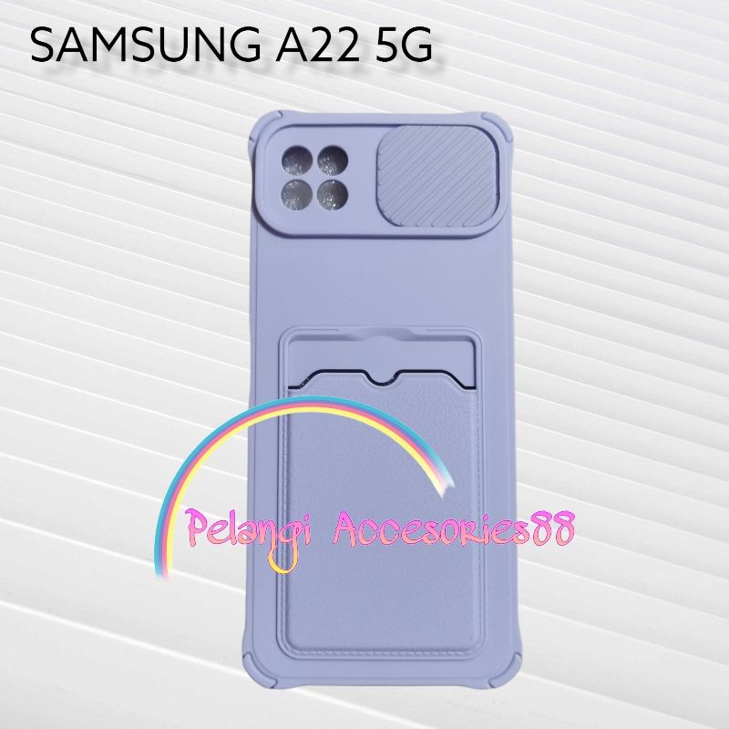 CASE SAMSUNG A22 5G SOFTCASE SLEDING WARNA WARNI