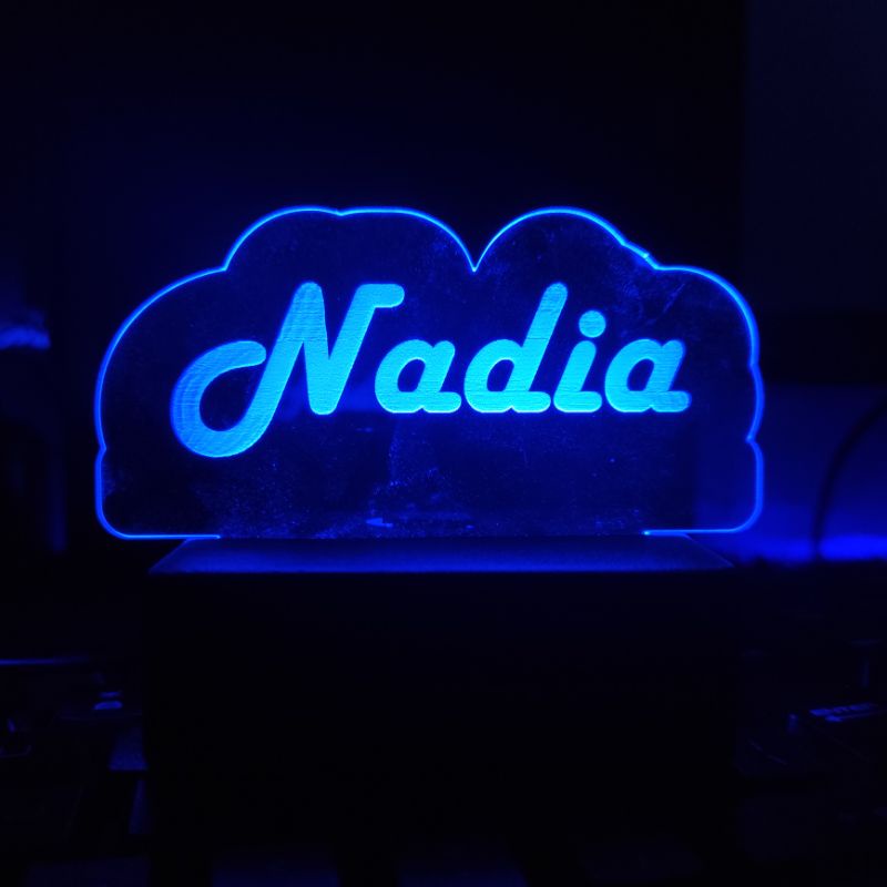 MURAH 10x5 cm LAMPU AKRILIK CUSTOM | LAMPU TIDUR | DEKORASI |KADO AESTHETIC | HIASAN KAMAR CUSTOM WISUDA