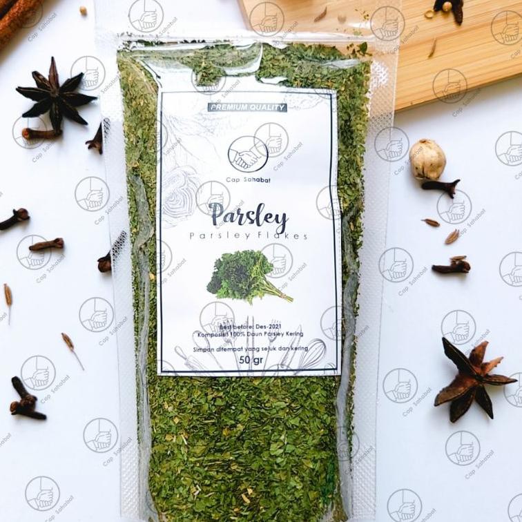 

S3dang.viral50gr Daun Parsley / Parsley / Peterseli / Parsley Kering / Rempah / JSR 100% PREMIUM QUA