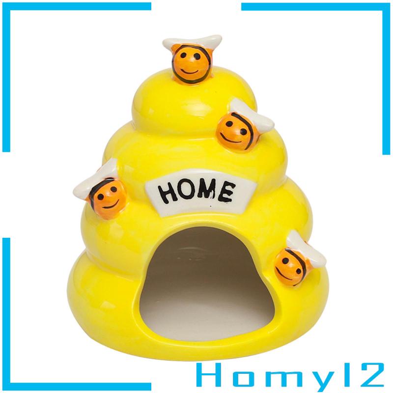 [HOMYL2] Cute Ceramic Hamster Cage Mouse Easy Clean Animal House Hideout