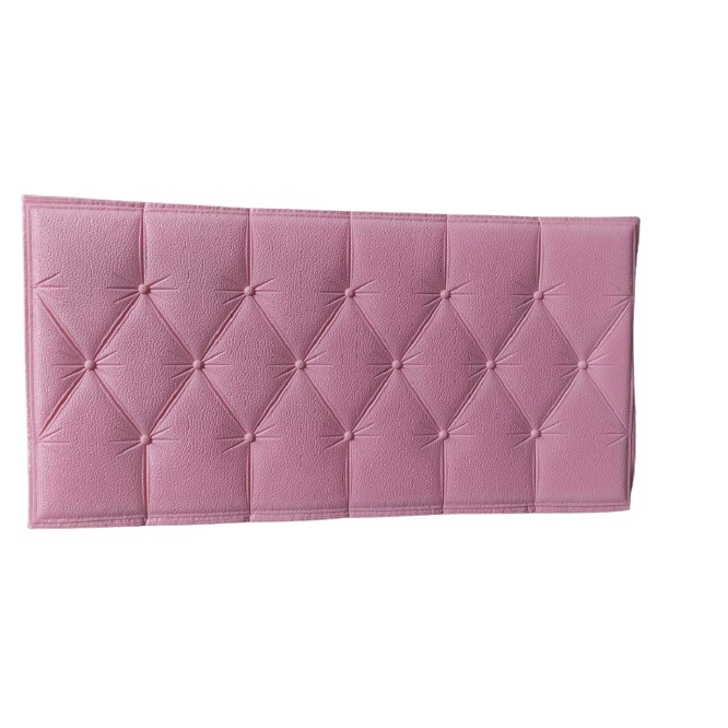[1KG=24PCS] MGM Wallpaper Dinding Foam 3D Sticker Dinding Bata / Headboard 514 515 517 518-HEADBOARD PINK