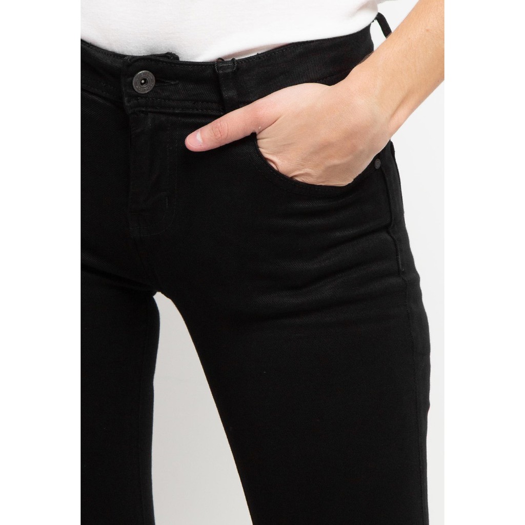 TRIPLE Ladies Celana Jeans Stretch Slim Fit Super Black (07 777 23) / Ramayana Jatinegara