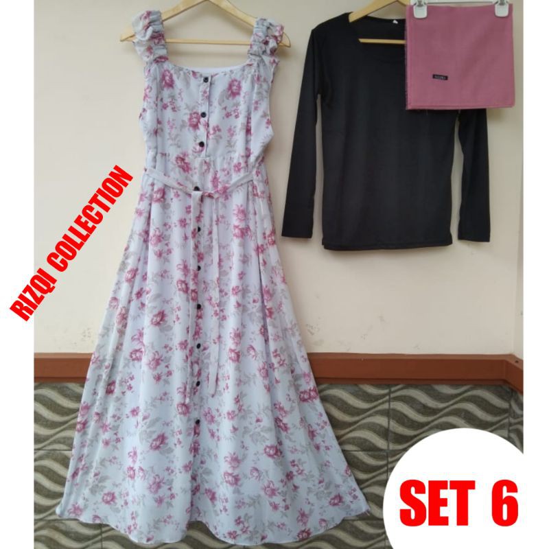 REALPICK SETELAN DRESS OVERAL CERUTY BEBYDOLL FULL FURING ORIGINAL RIZQI COLLECTION