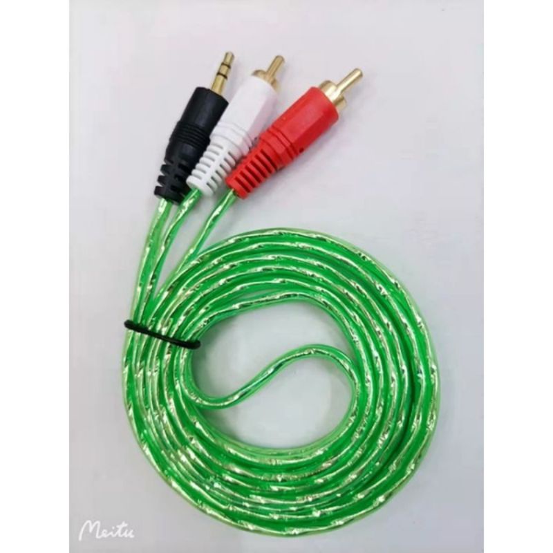 kabel Aux Av 2in 1 kabel audio jack 3.5mm AV 2 in 1 1.5m