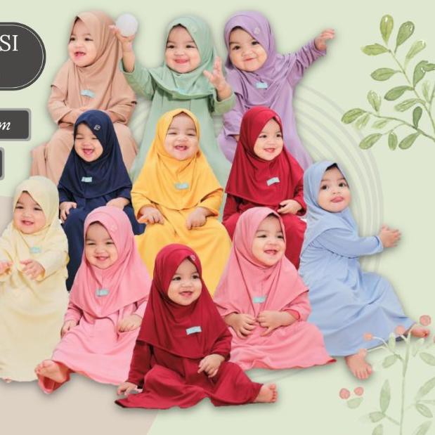 ❄ Baju Gamis Syar'i Bayi Perempuan Umur 6 Bulan 1 Tahun ➭